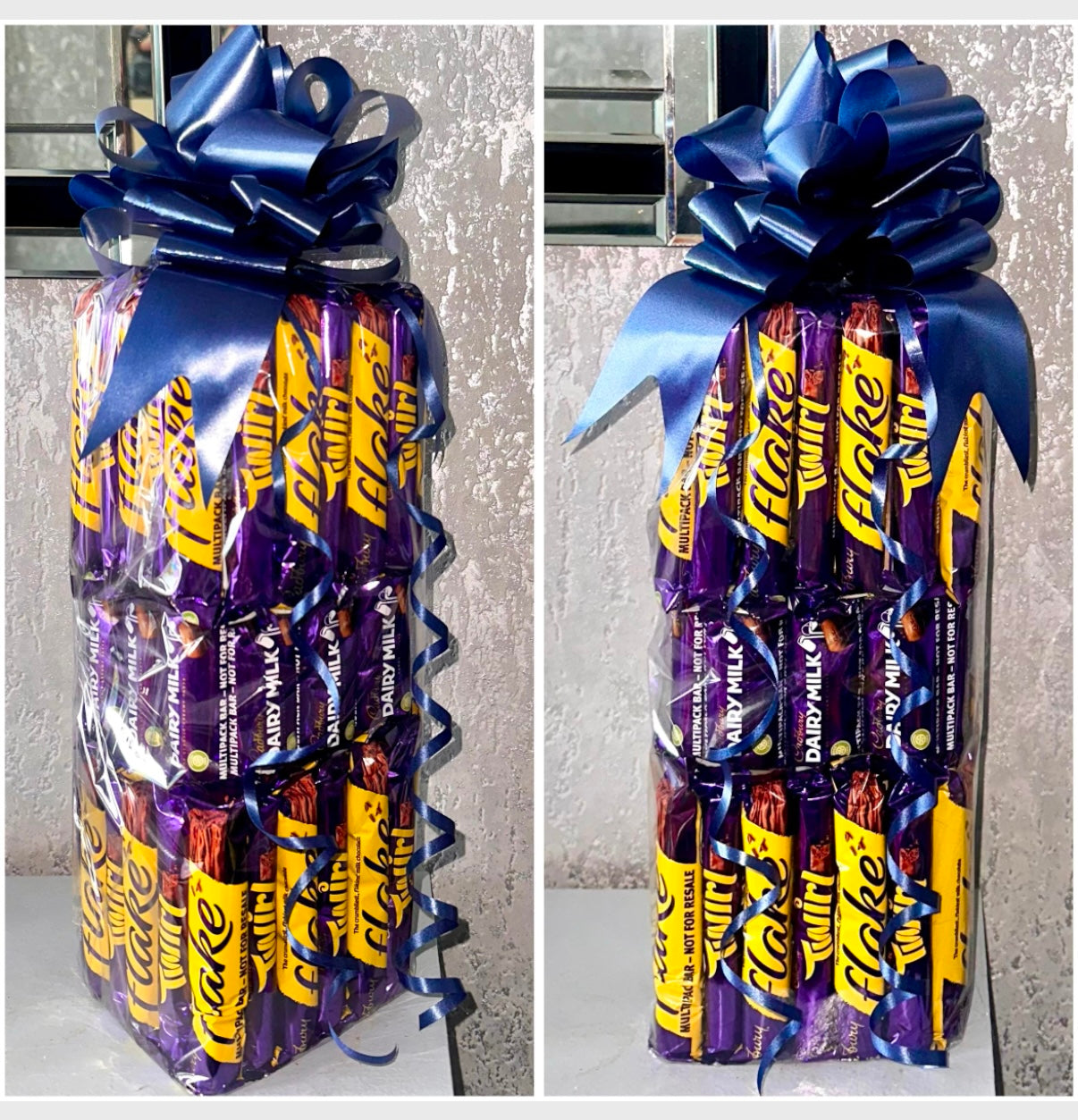 1FT Chocolate Bar Tower Flake Twirl Dairymilk Hamper Bouquet Gift Valentines Day Birthday Xmas Him Her Mothers Fathers Day