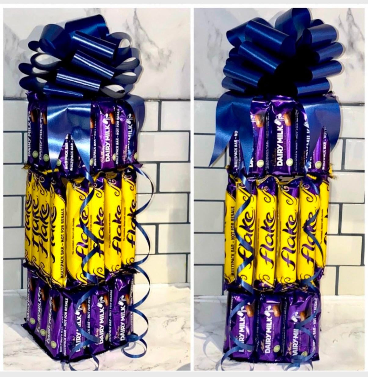 1FT Chocolate Bar Tower Dairymilk Flake Cadburys Bouquet Gift Valentines Birthday Him Her Hamper Fathers Day Dad Grandad