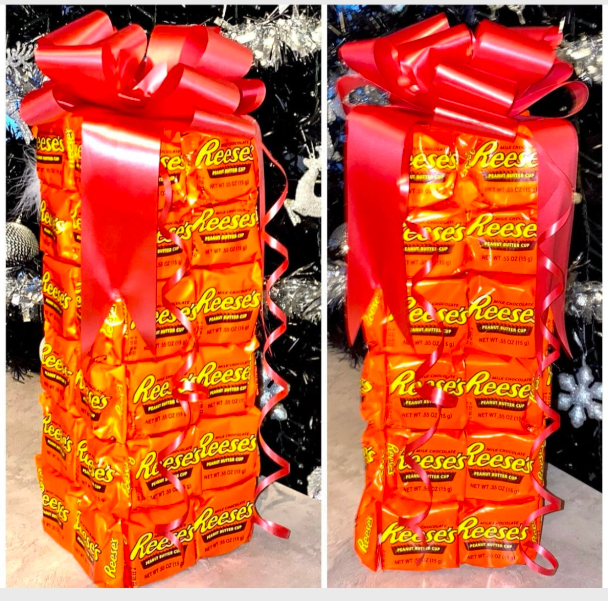 1FT Chocolate Bar Tower Reeses Peanut Bouquet Cups Gift Valentines Birthday Him Her Hamper Fathers Day Dad Grandad