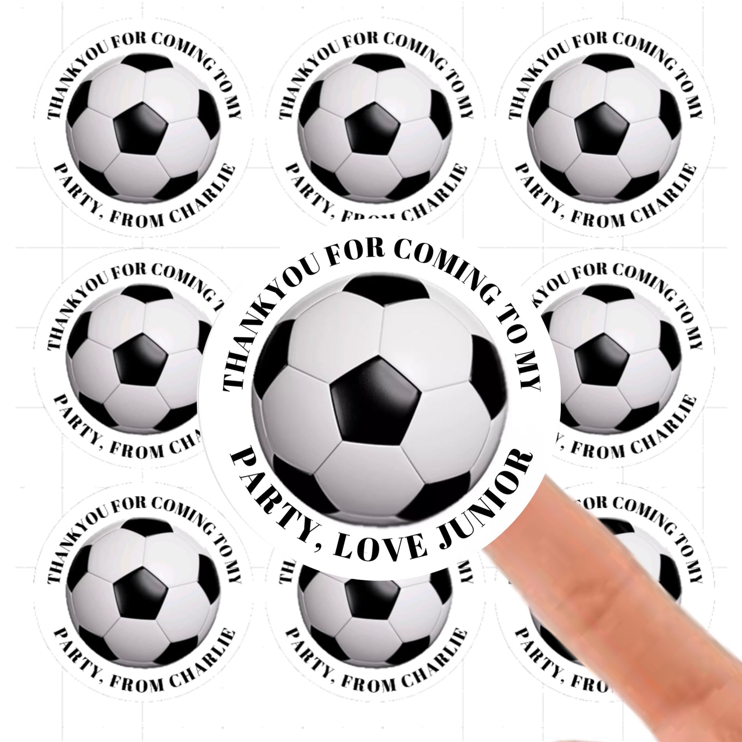 (Personalised Birthday Stickers Label Football Birthday Baby Shower Party Bag Thank You Sticker For Sweet Cone Labels Baby Shower Sticker