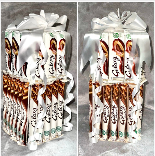1FT Chocolate Bar Tower Galaxy Ripple  Bouquet Gift Valentines Birthday Him Her Hamper Fathers Day Dad Grandad Christmas Xmas
