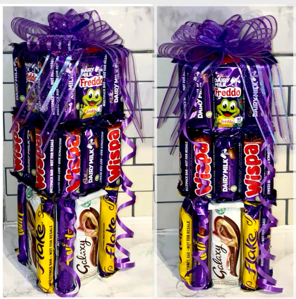 1FT Chocolate Bar Tower Cadburys Galaxy Bouquet Gift Valentines Birthday Him Her Hamper Xmas Fathers Day Dad Grandad Christmas